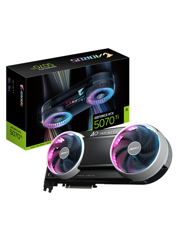 GIGABYTE GeForce RTX 5070 Ti AORUS INFINITY - 16GB GDDR7 RAM - Näytönohjaimet