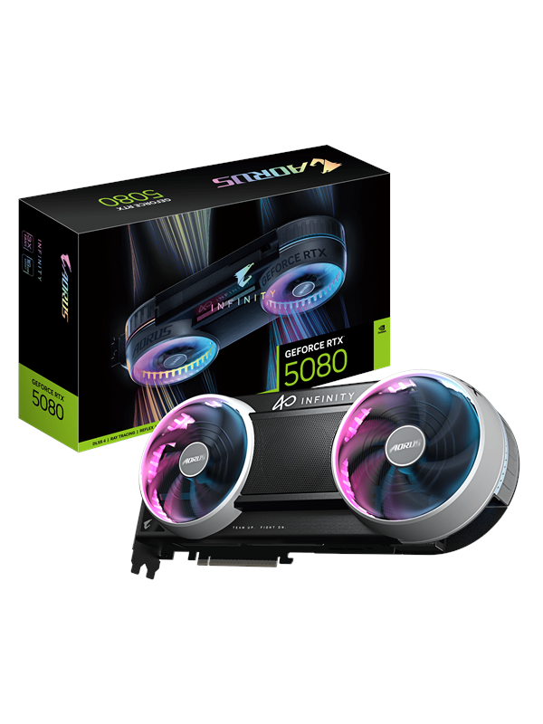GIGABYTE GeForce RTX 5080 AORUS INFINITY - 16GB GDDR7 RAM - Näytönohjaimet