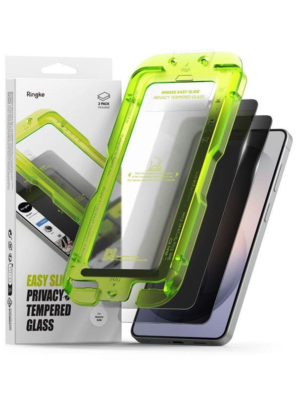 Ringke Easy Slide Tempered Glass Privatizing 2-Pack for Samsung Galaxy S26