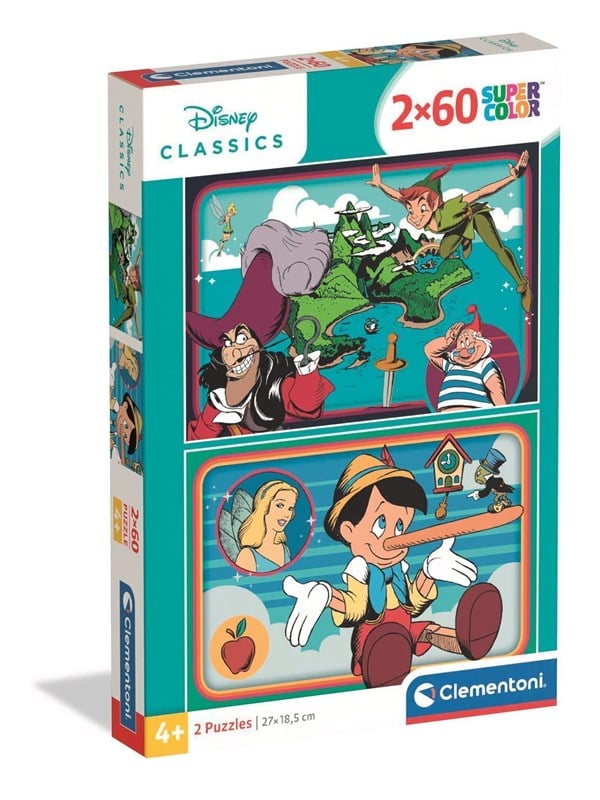 Clementoni Puzzle WD Classic 2x60 pieces Lattia
