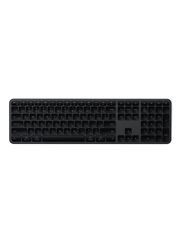 Satechi Slim EX3 - keyboard - connects four devices wirelessly full size - QWERTY - Nordic - space black Input Device - Näppäimistö - Pohjoismainen - Musta