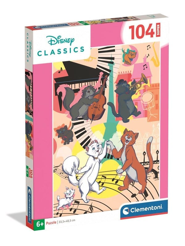 Clementoni Puzzle Super Aristocats 2026 104 pieces Lattia