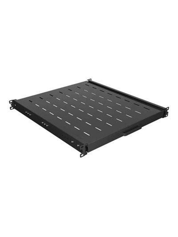 Lanberg - rack sliding shelf - 445 x 500 mm load capacity up to 35 kg 4-point mounting - 1U