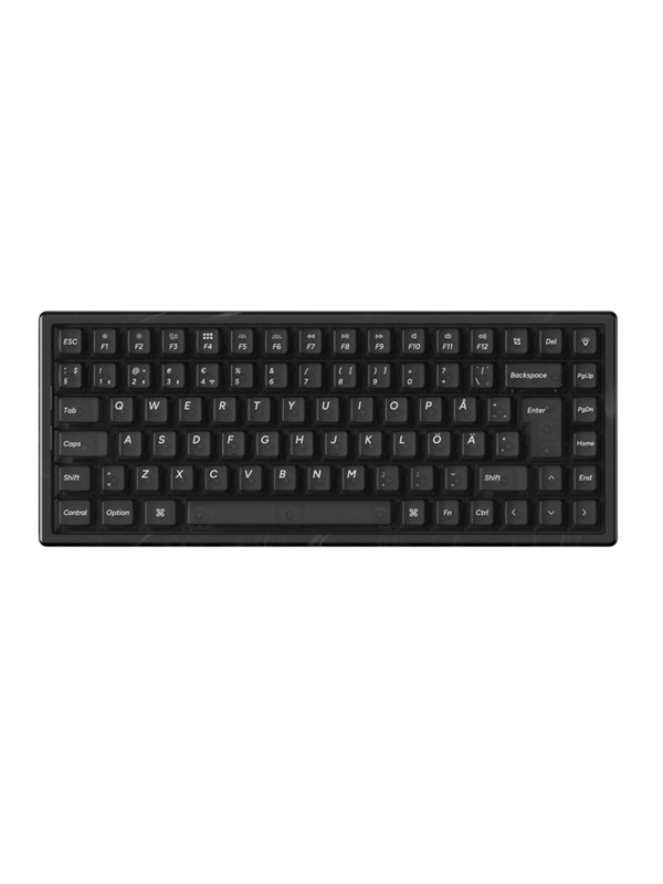 Keychron K2 HE Resin Special Edition Wireless Tri-Mode - Pelinäppäimistö - ilman numpadia - Pohjoismainen - Musta