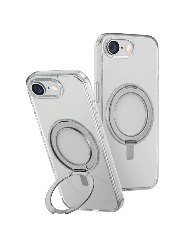 UNIQ Swivix 360 Rotating Kickstand Case for iPhone 16e - Transparent