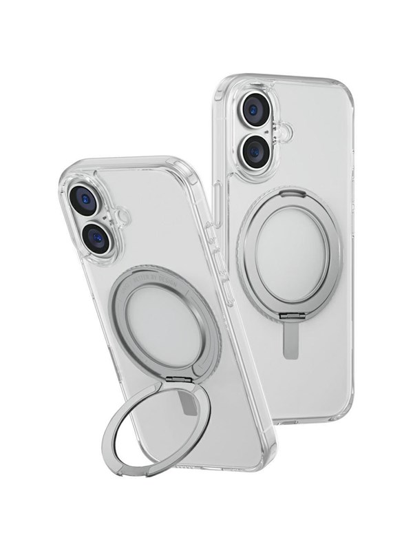UNIQ Swivix 360 Rotating Kickstand Case for iPhone 16 - Transparent