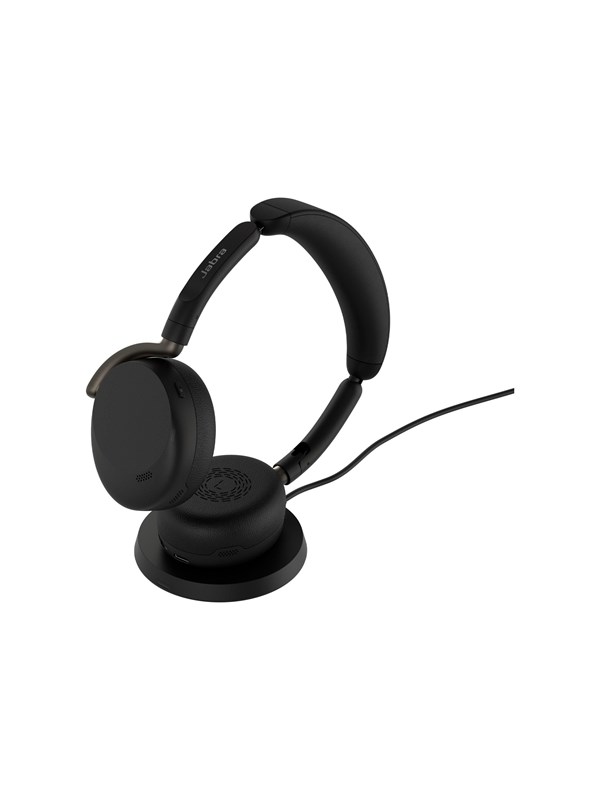 Jabra Evolve3 65 Flex UC - USB-C with Dongle - Black (Incl. Wireless Charging Pad)
