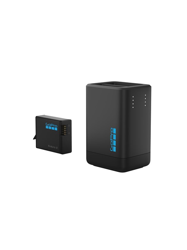 GoPro Dual Battery Charger (Enduro 2 Battery Included) For Mission 1 Series + HERO13 Black