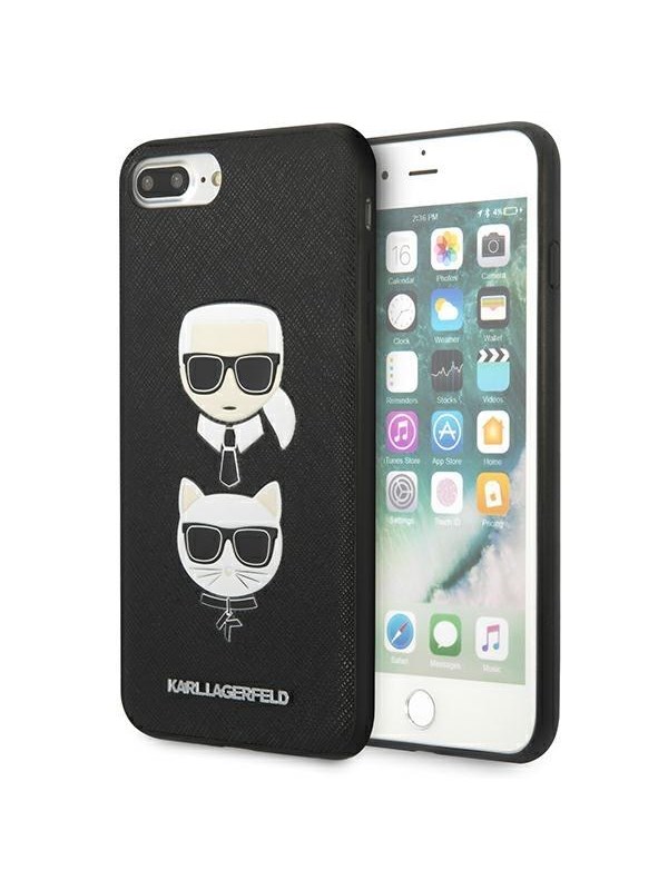 Karl Lagerfeld Saffiano Karl&Choupette Head case for iPhone 7 Plus / iPhone 8 Plus - black