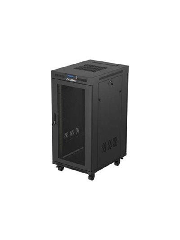 Lanberg FF01 series - rack - 600 x 800 (flat pack) with mesh door LCD - 24U