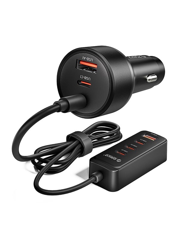 ORICO ChargeClip 108W Car Charger 2x USB-A + 4x USB-C with Clip - Black