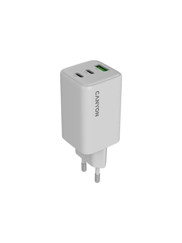 Canyon 65W GaN laturi 2xUSB-C + USB-A, valkoinen