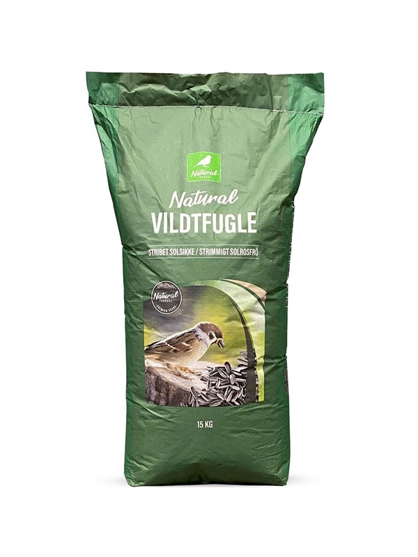 Natural Stribet solsikke - dobbeltrensede 15 kg