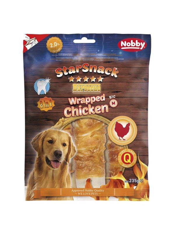 StarSnack BBQ Wrapped kylling 235 g 3 stk
