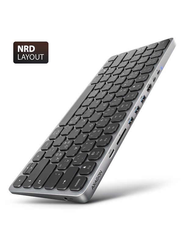 AXAGON HMC-KB-NRD kannettavan telakka/porttitoistin USB hub