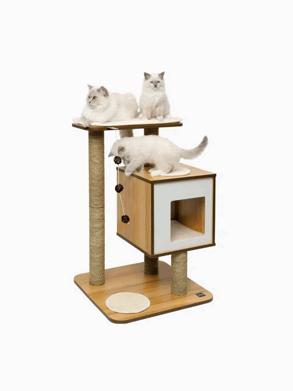 Catit Vesper Kradsetræ V-Base Valnød 56 x 56 x 84.5 cm.