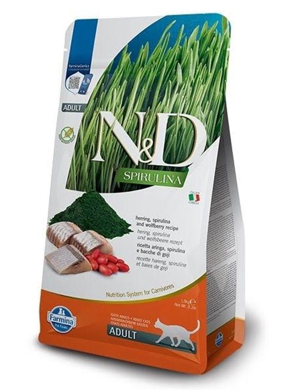 Farmina N&D Spirulina Herring - kuiva kissanruoka - 1.5 kg