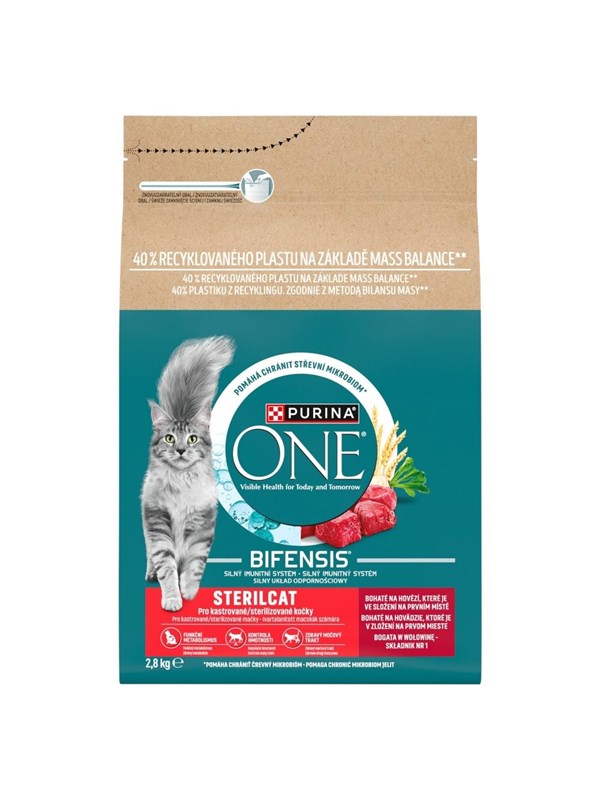 PURINA NESTLE One Bifensis Sterilcat runsasnautainen - kuiva kissanruoka - 2,8kg