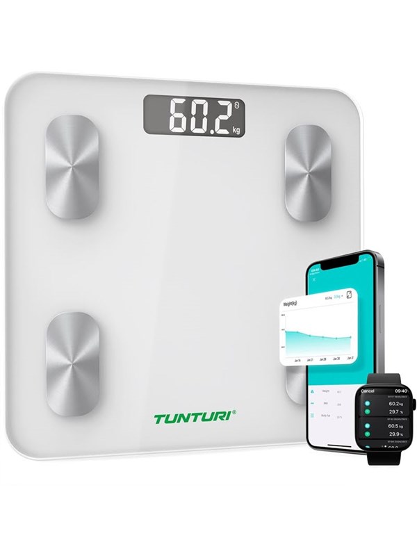 Tunturi Älyvaaka SC30 Smart Badevægt - Hvid