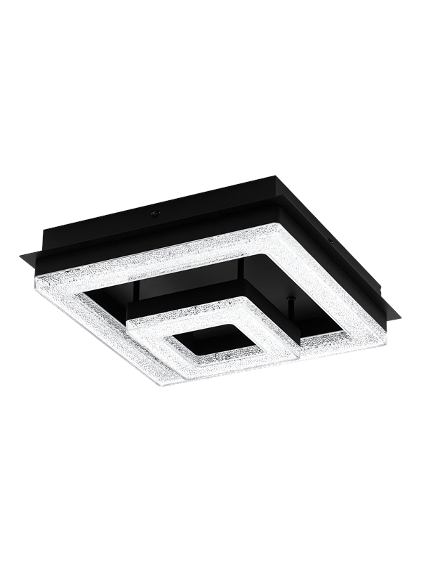 EGLO FRADELO 1 LOFT 240X240 MUSTA/KRISTALLI
