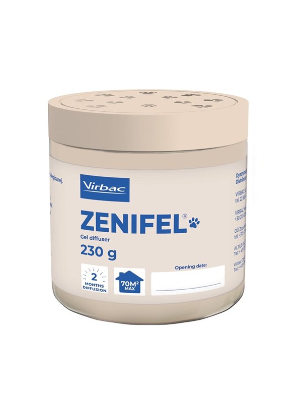 VIRBAC Zenifel - geelidiffuusori rauhoittavilla kissan feromoneilla - 230 g