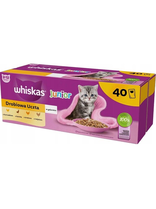 Whiskas WHISKAS Märkä kissanruoka Gal Junior Siipikarja 40x85g