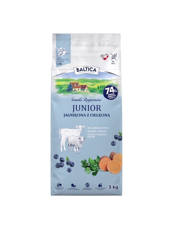 BALTICA Flavours of regions Junior Lamb with veal - kuiva koiranruoka - 3kg