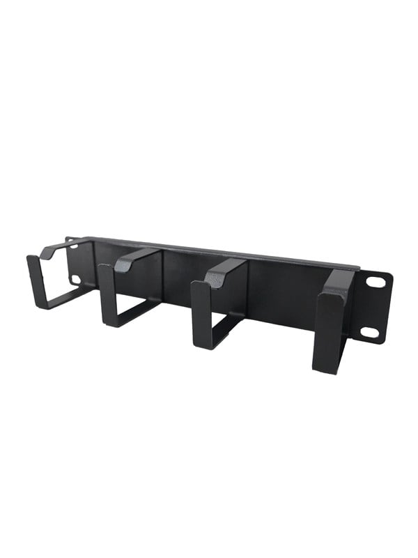 Cablio CAB-LNMCM02-10 - 1U Cable Management Panel | 4 Cable Rings | 10"