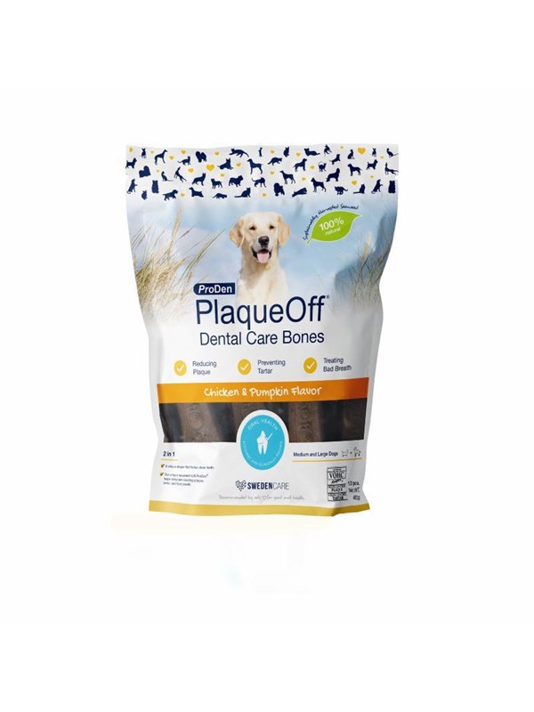 PlaqueOff Dental Care Bones Chicken and Pumpkin, 4