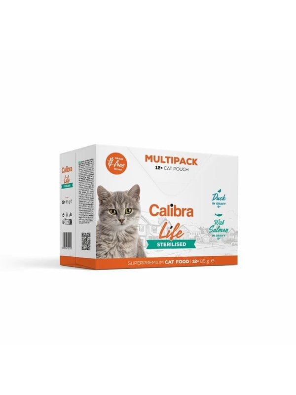 Calibra Cat Life pouch Sterilised Multipack 12 x 8