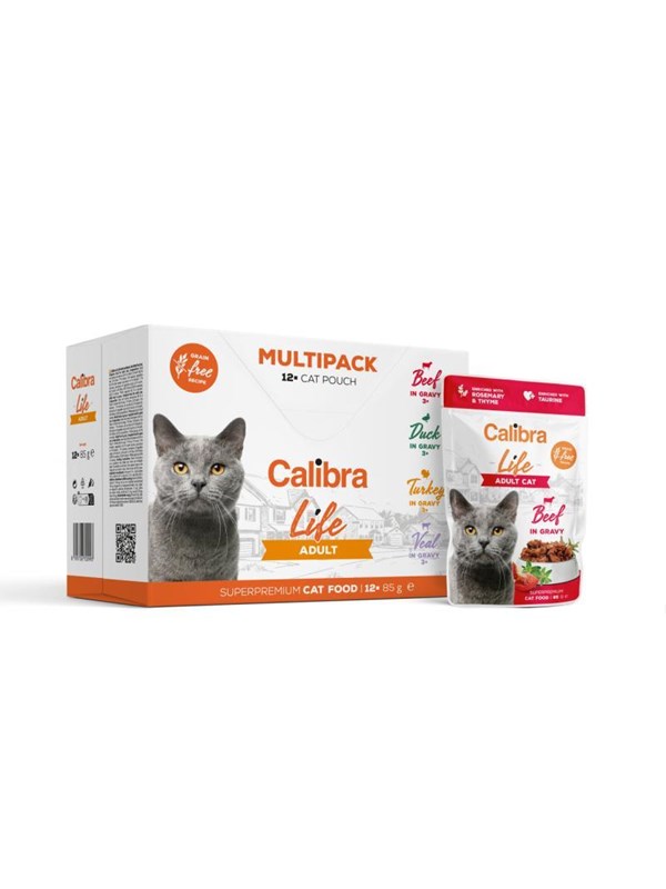 Calibra Cat Life pouch Adult Multipack 12 x 85 g