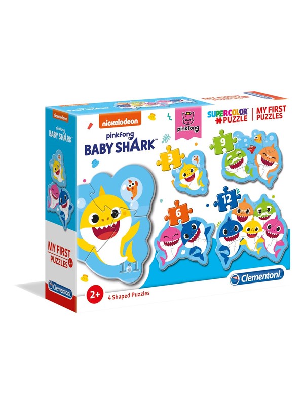 Clementoni Palapeli, Ensimmäinen, Baby Shark, 3-, 6-, 9- ja12-palainen 2D Palapelit