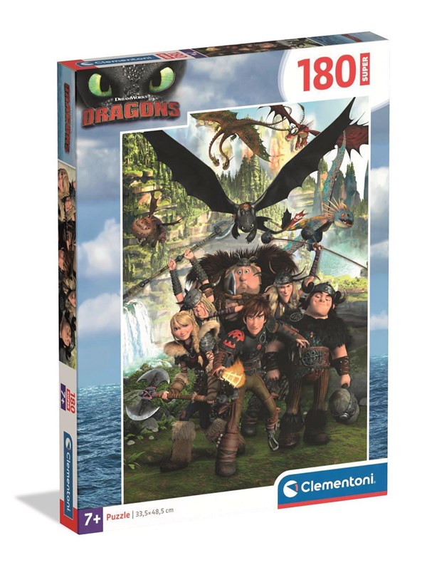 Clementoni Palapeli Dragontrainer, Super, 180-palainen 2D Palapelit