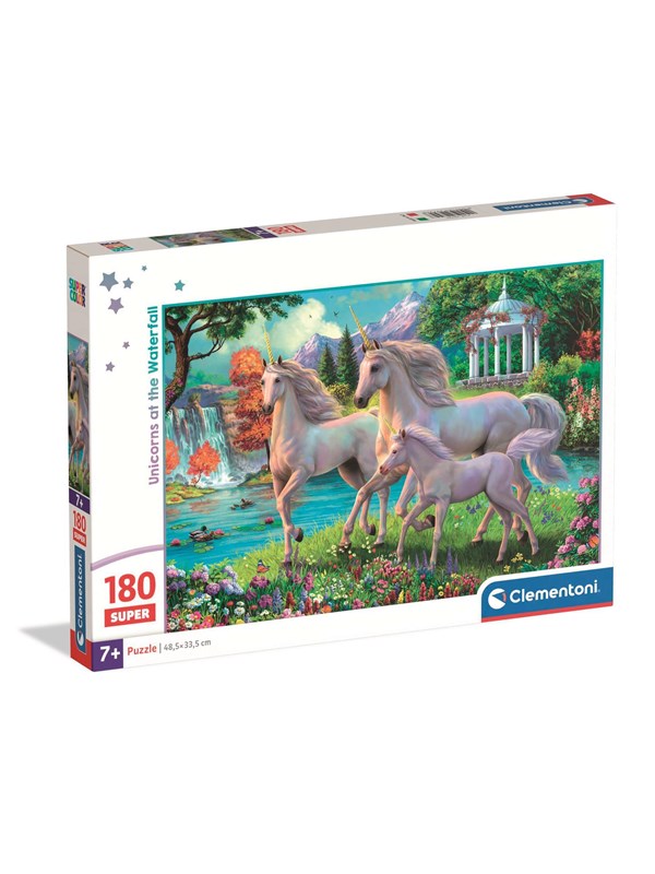 Clementoni Palapeli Unicorns at the Waterfall, 180-palainen ( 2D Palapelit