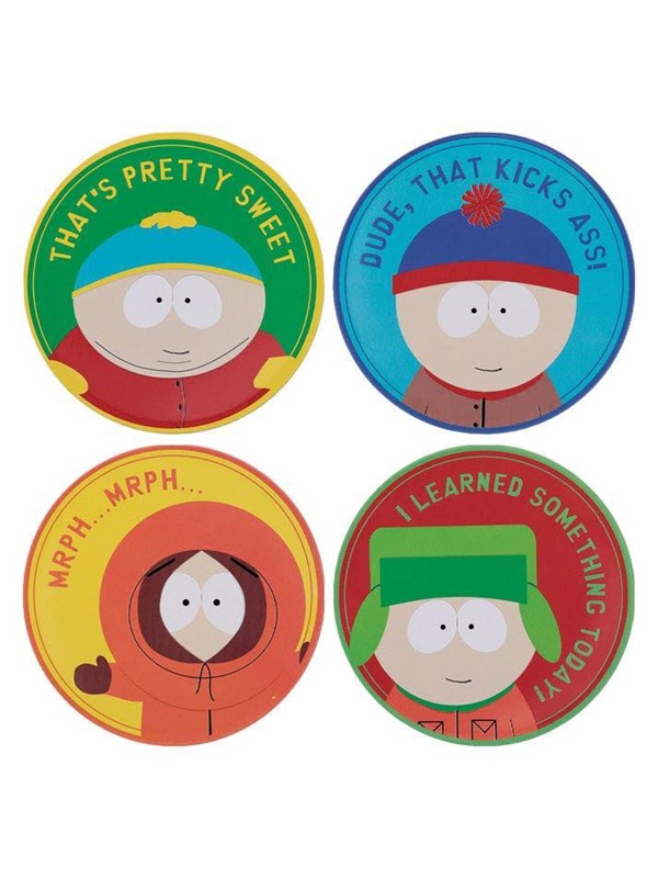 FaNaTtik - South Park - Set of 4 Printed Coasters - Ravintolavaunu