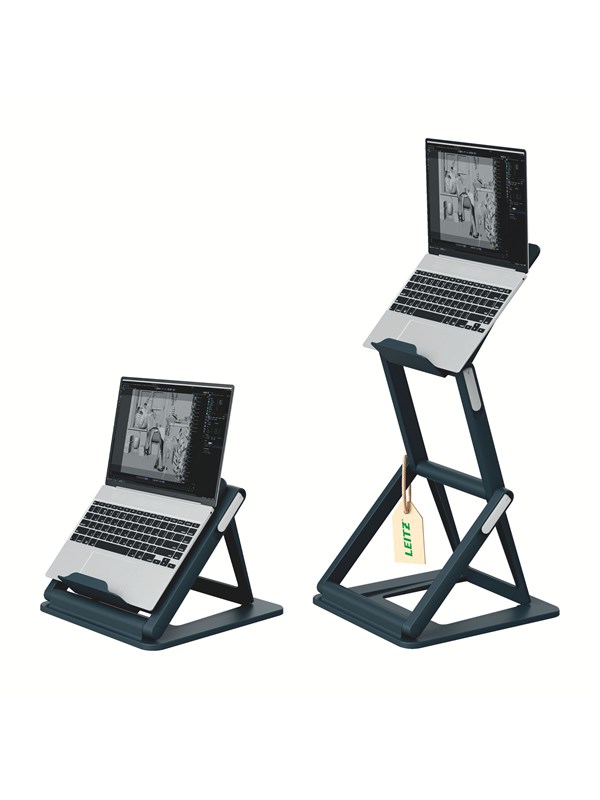 Leitz Ergo 2 in 1 Sit Standing kannettavan tietokoneen teline työpöydälle