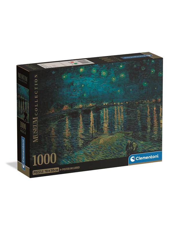 Clementoni Palapeli Museum - S. Night Over The Rhone, 1000 palaa 2D Palapelit