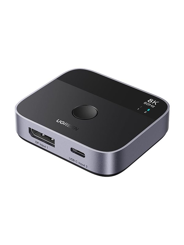 UGREEN DisplayPort/USB-C to USB-C Monitor Switch - Gray