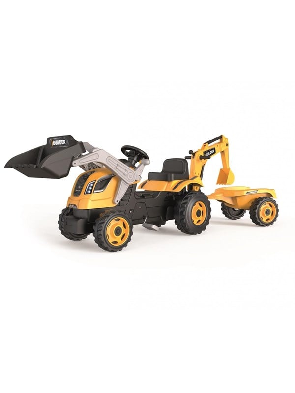 Smoby Builder Max traktori + perävaunu