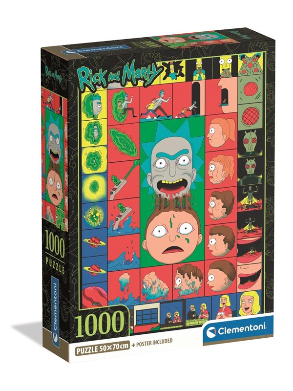 Clementoni Palapeli Rick&Morty 3 - Compact Box, 1000 palaa 2D Palapelit