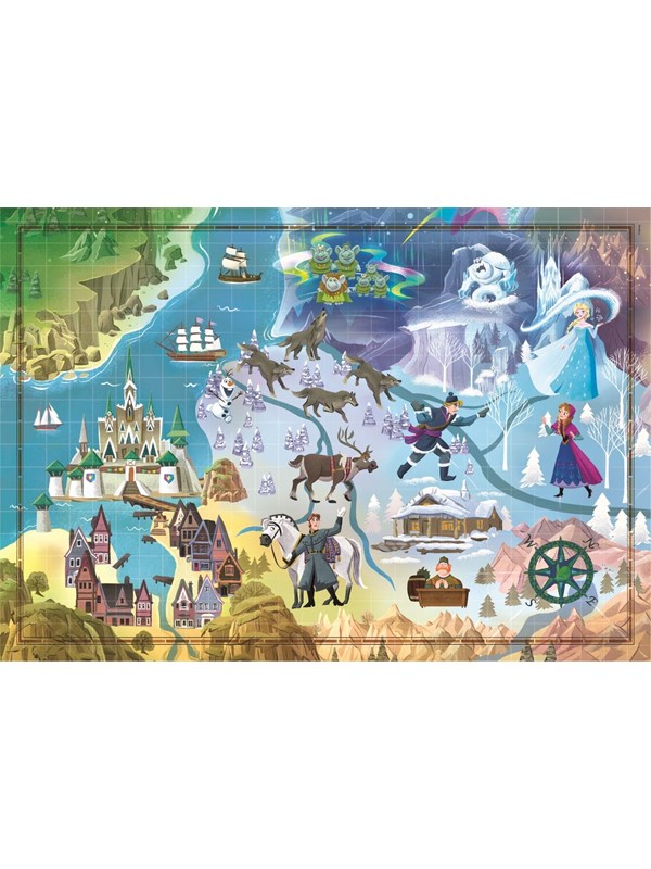 Clementoni Palapeli Maps Frozen, 1000 palaa 2D Palapelit