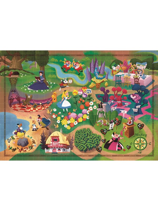 Clementoni Palapeli Story Maps Alice in wonderland, 1000 bri 2D Palapelit