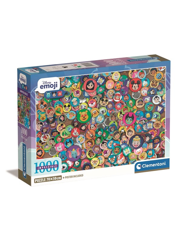 Clementoni Palapeli HQC Impossible - Disney Mult., 1000 palaa 2D Palapelit