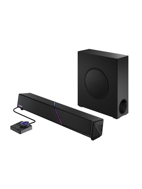 ASUS ROG Gjallar Gaming Soundbar with Wireless Subwoofer - 2.1.2-channel - musta