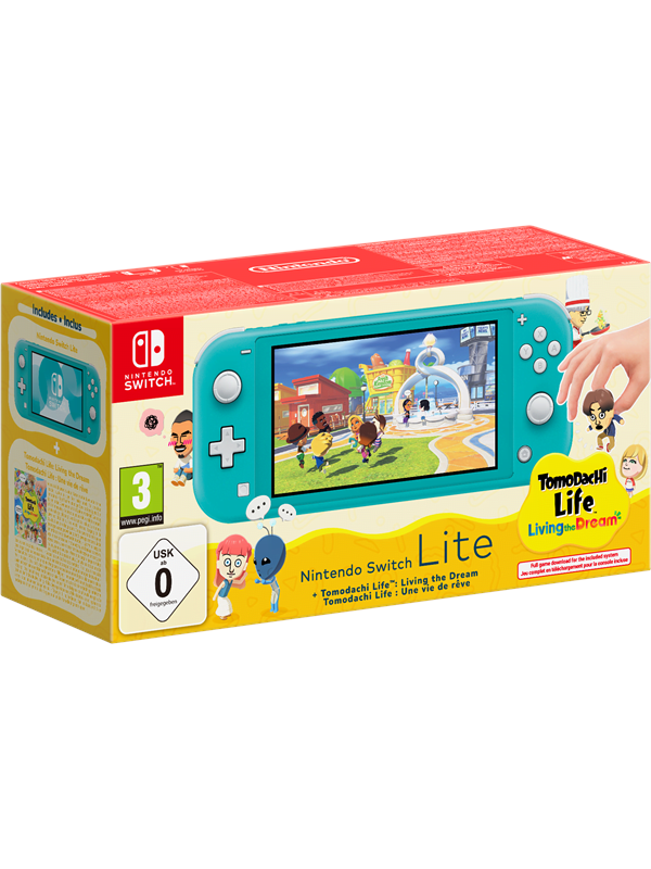 Nintendo Switch Lite - Turqouise + Tomodachi Life