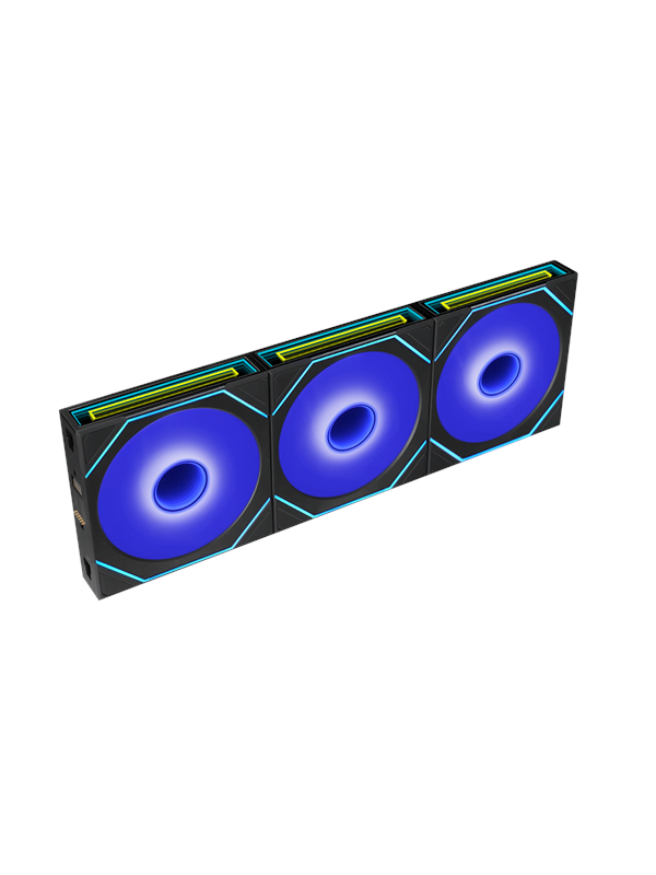 Lian Li UNI FAN SLINF FLEX 120 (3-pack) with controller - Kotelotuuletin - 120mm - Musta RGB LED valolla - 30 dBA