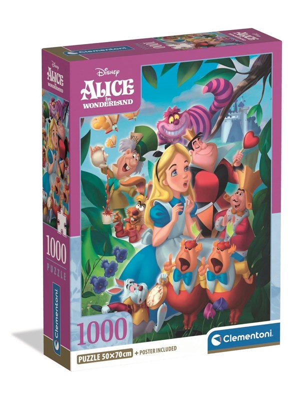 Clementoni Palapeli HQC Disney Alice in Wonderland, 1000 palaa 2D Palapelit