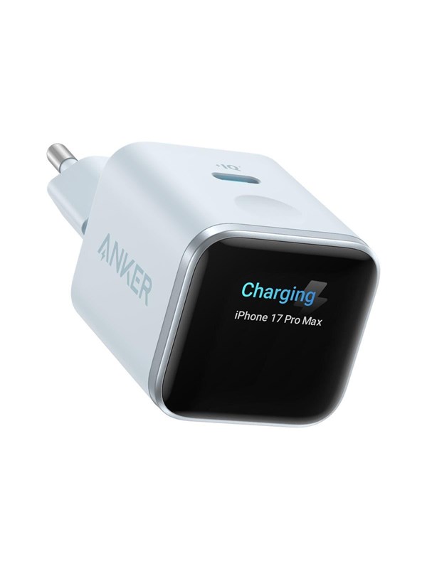 Anker Nano Charger (45W Smart Display) - Blue