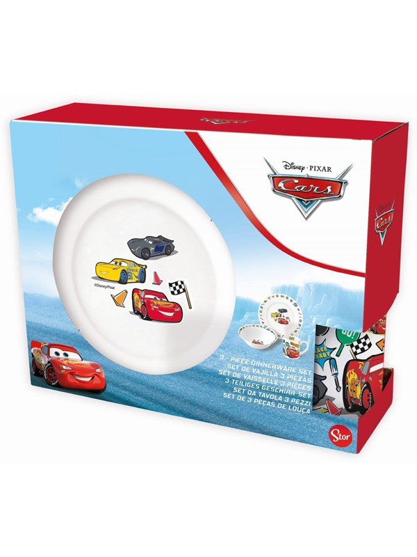 Cars Disney 3-osainen keraaminen astiasto