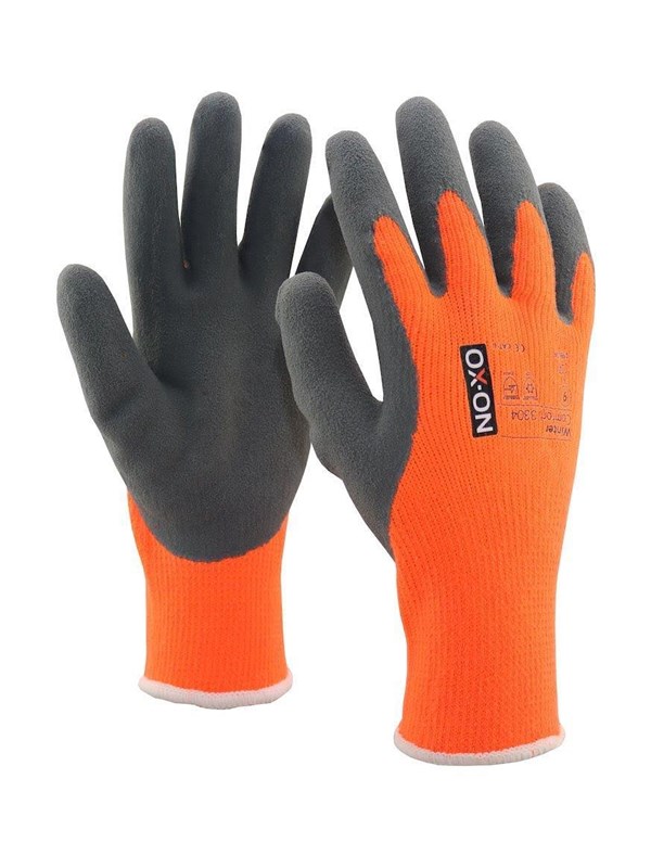 OX-ON Comfort 3304 talvikäsine musta/oranssi - str. 9